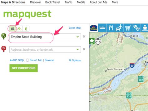 map quest com|How to get directions .